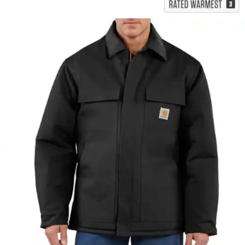 Carhartt Men's Insulated Duck Coat - black, size small